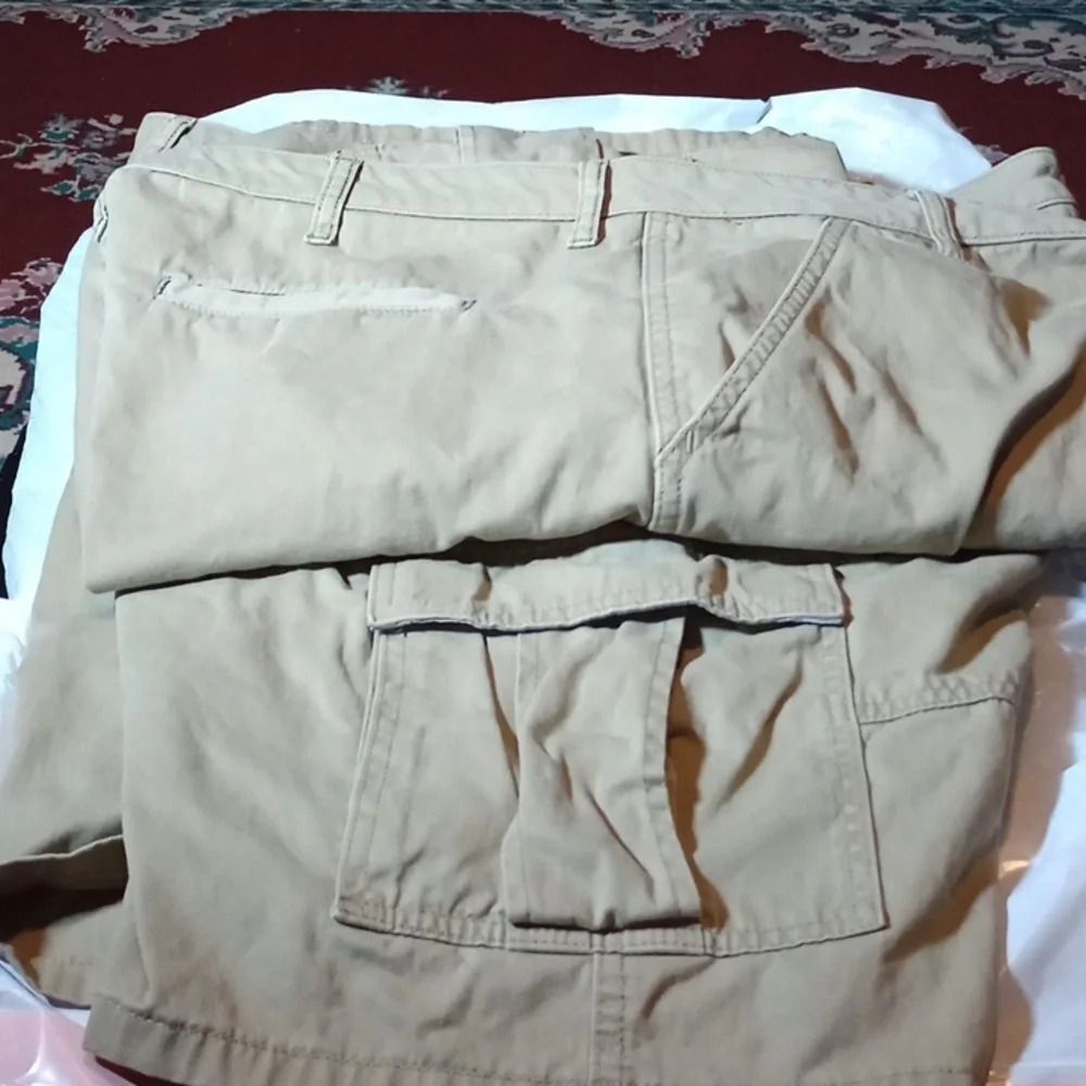 Wrangler Men’s Size 38 Khaki Cargo Shorts Bundle – 2 Pairs